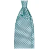 Viola Milano - Milanese Maillon Selftipped Silk Tie - Turquoise - Handmade in Italy - Luxury Exclusive Collection - Avvenice
