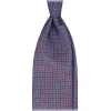 Viola Milano - Milanese Maillon Selftipped Silk Tie - Red/Sea - Handmade in Italy - Luxury Exclusive Collection - Avvenice