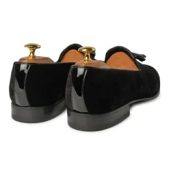 Viola Milano - Milanese Velvet Loafers - Black - Handmade in Italy - Luxury Exclusive Collection - Avvenice