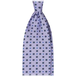 Viola Milano - Mix Floral Selftipped Italian Silk Tie - Purple Mix - Handmade in Italy - Luxury Exclusive Collection - Avvenice
