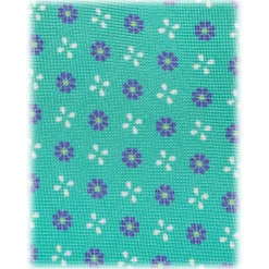 Viola Milano - Mix Floral Selftipped Italian Silk Tie - Spring Green - Handmade in Italy - Luxury Exclusive Collection - Avvenice