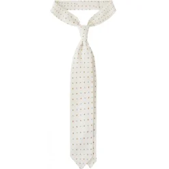 Viola Milano - Mix Floral Untipped Italian Silk Tie - Natural White - Handmade in Italy - Luxury Exclusive Collection - Avvenice