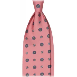 Viola Milano - Mix Floral Selftipped Italian Silk Tie - Rose Bloom - Handmade in Italy - Luxury Exclusive Collection - Avvenice