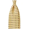 Viola Milano - Mix Floral Selftipped Italian Silk Tie - Yellow LL - Handmade in Italy - Luxury Exclusive Collection - Avvenice