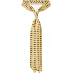 Viola Milano - Mix Floral Selftipped Italian Silk Tie - Yellow LL - Handmade in Italy - Luxury Exclusive Collection - Avvenice