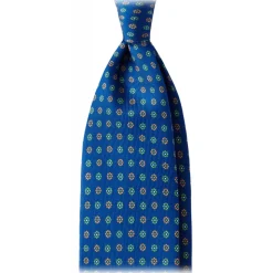Viola Milano - Mix Flower Selftipped Silk Tie - Sea Mix - Handmade in Italy - Luxury Exclusive Collection - Avvenice