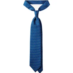 Viola Milano - Mix Flower Selftipped Silk Tie - Sea Mix - Handmade in Italy - Luxury Exclusive Collection - Avvenice