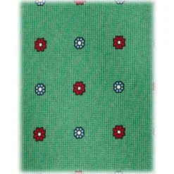 Viola Milano - Mixed Floral 3-Fold Selftipped Silk Tie - Apple - Handmade in Italy - Luxury Exclusive Collection - Avvenice