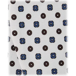 Viola Milano - Multi Pattern Silk Bow Tie - White - Handmade in Italy - Luxury Exclusive Collection - Avvenice