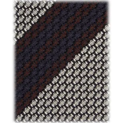 Viola Milano - Multi Stripe 3-Fold Grenadine Tie - Natural Mix - Handmade in Italy - Luxury Exclusive Collection - Avvenice