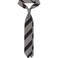 Viola Milano - Multi Stripe 3-Fold Grenadine Tie - Natural Mix - Handmade in Italy - Luxury Exclusive Collection - Avvenice