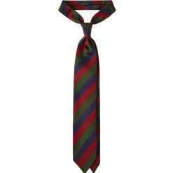 Viola Milano - Multi Stripe Handrolled Woven Silk Jacquard Tie - Verde Mix - Handmade in Italy - Luxury Exclusive Collection - Avvenice