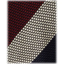 Viola Milano - Multi Stripe 3-Fold Grenadine Tie - Navy Mix - Handmade in Italy - Luxury Exclusive Collection - Avvenice