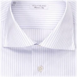 Viola Milano - Multi Stripe Shirt - Navy Mix - Handmade in Italy - Luxury Exclusive Collection - Avvenice
