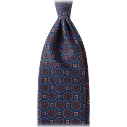 Viola Milano - Mystic Floral Selftipped Italian Silk Tie - Navy Mix - Handmade in Italy - Luxury Exclusive Collection - Avvenice