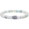 Viola Milano - Natural 6 mm Gemstone Bracelet - Amazonite - Handmade in Italy - Luxury Exclusive Collection - Avvenice