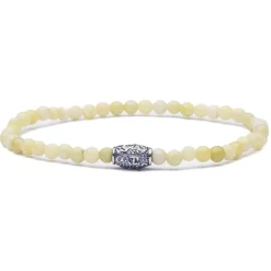 Viola Milano - Natural 4 mm Gemstone Bracelet - Golden Yellow - Handmade in Italy - Luxury Exclusive Collection - Avvenice