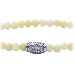 Viola Milano - Natural 4 mm Gemstone Bracelet - Golden Yellow - Handmade in Italy - Luxury Exclusive Collection - Avvenice