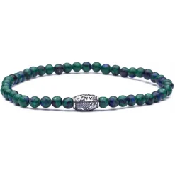 Viola Milano - Natural 4 mm Gemstone Bracelet - Green Heaven Mix - Handmade in Italy - Luxury Exclusive Collection - Avvenice