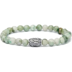 Viola Milano - Natural 6 mm Gemstone Bracelet - Mint - Handmade in Italy - Luxury Exclusive Collection - Avvenice