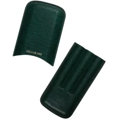 Viola Milano - Ostrich Cigar Case - Forest - Handmade in Italy - Luxury Exclusive Collection - Avvenice