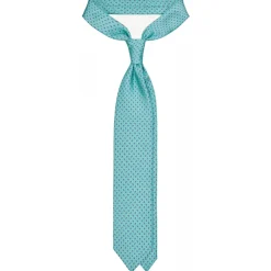 Viola Milano - Paisley Pattern Selftipped Silk Tie - Menthol - Handmade in Italy - Luxury Exclusive Collection - Avvenice