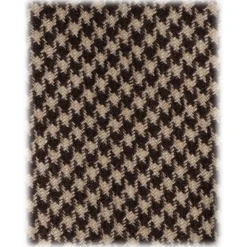 Viola Milano - Pied de Poule 100% Cashmere Tie - Brown/Sand - Handmade in Italy - Luxury Exclusive Collection - Avvenice