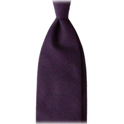 Viola Milano - Pin Dot 3-Fold Grenadine Tie - Navy/Wine - Handmade in Italy - Luxury Exclusive Collection - Avvenice