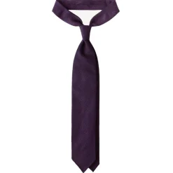Viola Milano - Pin Dot 3-Fold Grenadine Tie - Navy/Wine - Handmade in Italy - Luxury Exclusive Collection - Avvenice