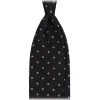 Viola Milano - Polka Dot Handrolled Woven Silk Jacquard Tie - Graphite/White - Handmade in Italy - Luxury Exclusive Collection - Avvenice