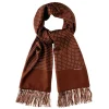 Viola Milano - Polka Dot Madder Silk Scarf - Brown - Handmade in Italy - Luxury Exclusive Collection - Avvenice