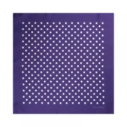 Viola Milano - Polka Dot Silk Pocket Square - Purple and White - Handmade in Italy - Luxury Exclusive Collection - Avvenice