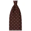 Viola Milano - Polka Dot Woven Grenadine/Shantung Tie - Burgundy/White - Handmade in Italy - Luxury Exclusive Collection - Avvenice