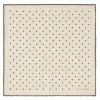 Viola Milano - Polka Dot Wool Lana Pocket Square - White/Taupe - Handmade in Italy - Luxury Exclusive Collection - Avvenice
