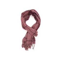Viola Milano - Prince of Wales Wool Scarf - Pink Mix - Handmade in Italy - Luxury Exclusive Collection - Avvenice