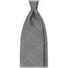 Viola Milano - Prince of Wales Selftipped Italian Silk Tie - Black - Handmade in Italy - Luxury Exclusive Collection - Avvenice