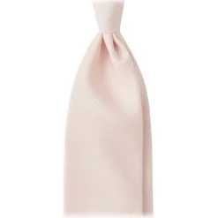 Viola Milano - Prince of Wales Selftipped Italian Silk Tie - Pink - Handmade in Italy - Luxury Exclusive Collection - Avvenice