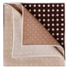 Viola Milano - Printed Polka Dot Silk Pocket Square - Brown Shades - Handmade in Italy - Luxury Exclusive Collection - Avvenice