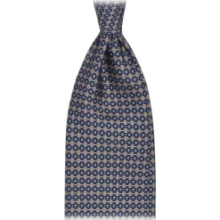 Viola Milano - Roman Chain Selftipped Italian Silk Tie - Sand - Handmade in Italy - Luxury Exclusive Collection - Avvenice