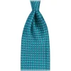 Viola Milano - Roman Chain Selftipped Italian Silk Tie - Turqouise Mix - Handmade in Italy - Luxury Exclusive Collection - Avvenice