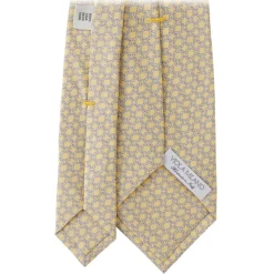 Viola Milano - Roman Maillon Selftipped Italian Silk Tie - Yellow - Handmade in Italy - Luxury Exclusive Collection - Avvenice
