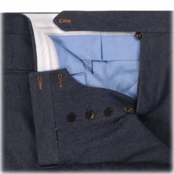 Viola Milano - Sartorial Denim Pants with Side Adjusters - Classic - Handmade in Italy - Luxury Exclusive Collection - Avvenice