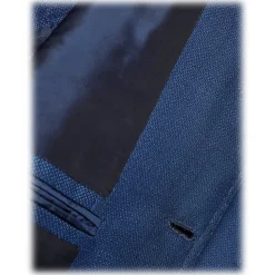 Viola Milano - Sartorial Half-lined Hopsack Blazer - Royal Blue - Handmade in Italy - Luxury Exclusive Collection - Avvenice