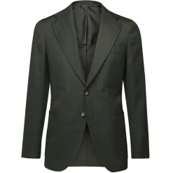Viola Milano - Sartorial Half-lined Wool/Silk Blazer - Green - Handmade in Italy - Luxury Exclusive Collection - Avvenice
