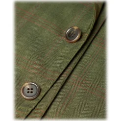 Viola Milano - Sartorial Half-lined Limited Sports Club Blazer - Green Check - Handmade in Italy - Luxury Exclusive Collection - Avvenice