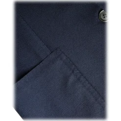 Viola Milano - Sartorial Half-lined Hopsack Blazer - Navy - Handmade in Italy - Luxury Exclusive Collection - Avvenice