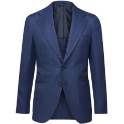 Viola Milano - Sartorial Half-lined Wool/Silk Blazer - Blue - Handmade in Italy - Luxury Exclusive Collection - Avvenice