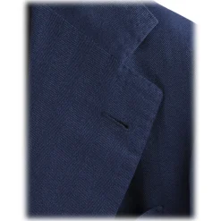 Viola Milano - Sartorial Half-lined Wool/Silk Blazer - Blue - Handmade in Italy - Luxury Exclusive Collection - Avvenice