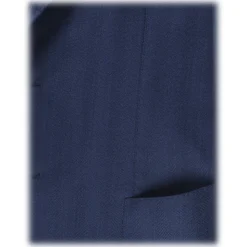 Viola Milano - Sartorial Half-lined Wool/Silk Blazer - Blue - Handmade in Italy - Luxury Exclusive Collection - Avvenice