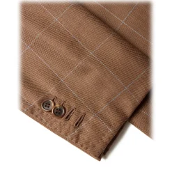 Viola Milano - Sartorial Half-lined Limited Sports Club Blazer - Check - Handmade in Italy - Luxury Exclusive Collection - Avvenice